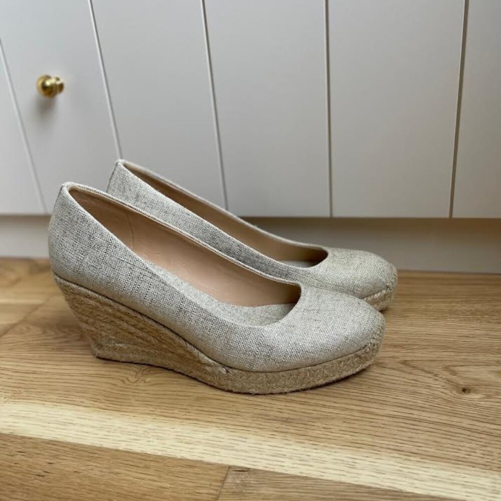 Espadrille Wedges in Canvas Size 7.5 Shoes